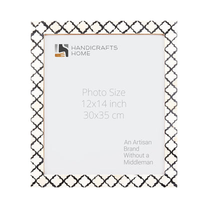Poster Picture Frame Moroccan Bone & Resin Inlay Collection in 9 Sizes, Black
