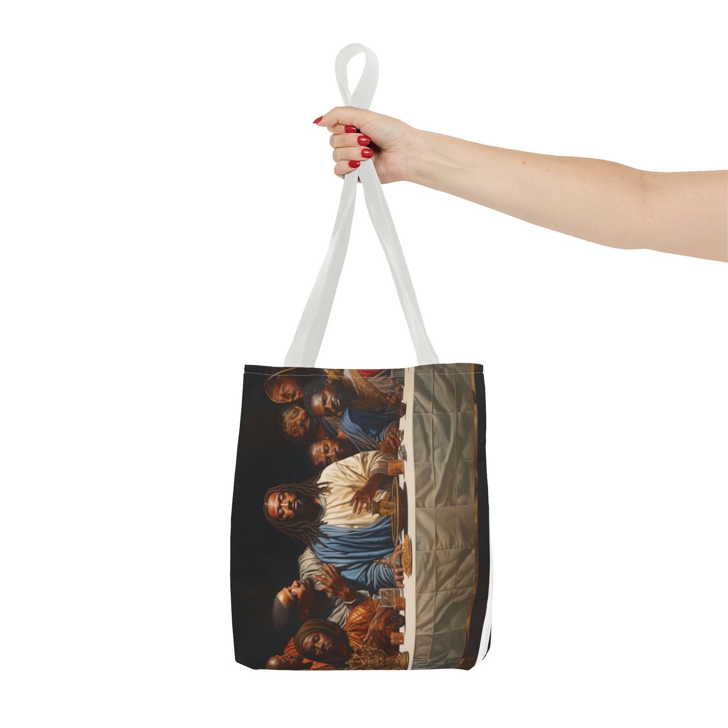 Black Jesus Last Supper Artistic Tote Bag African American Art