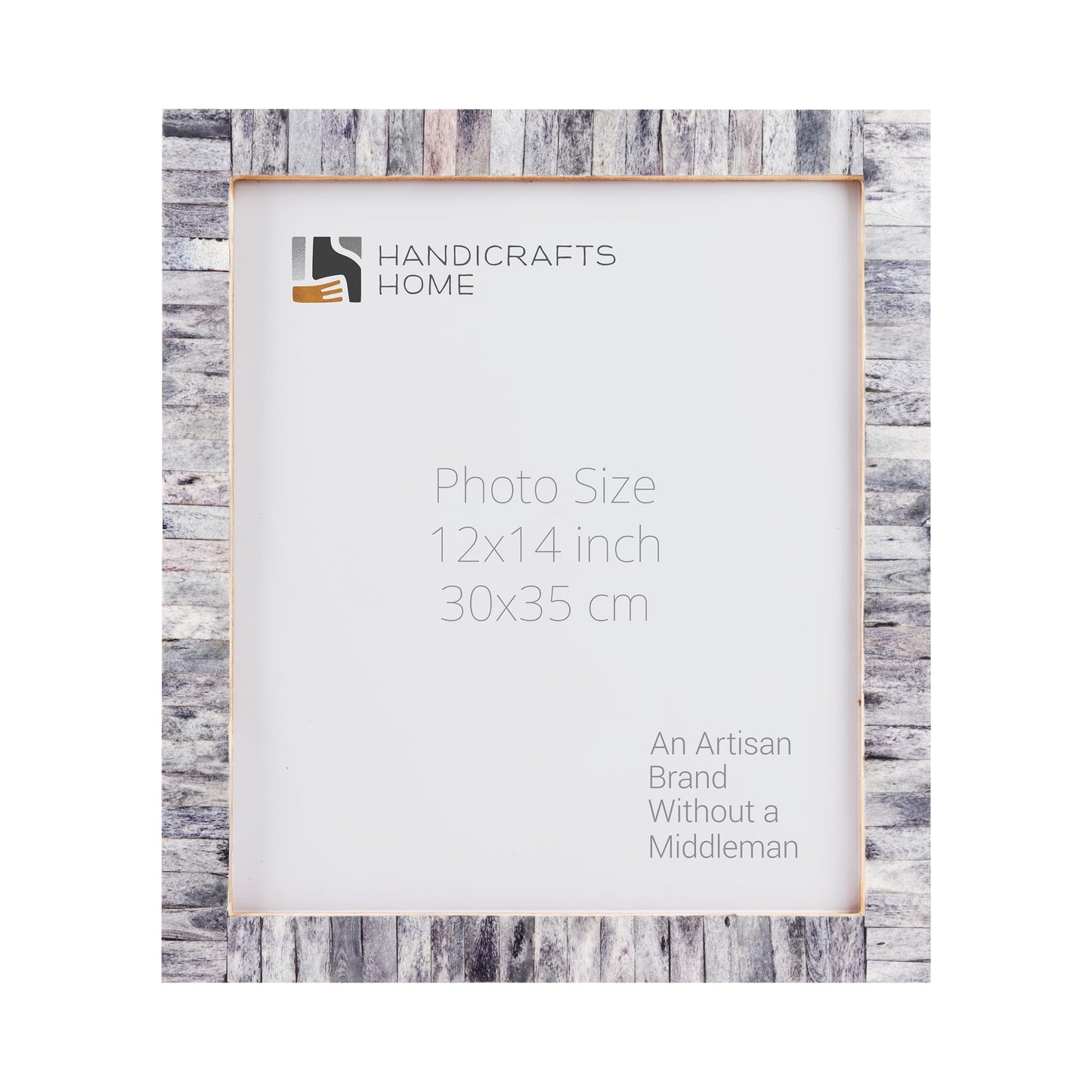 Poster Picture Frame Classic Pattern Bone Inlay Collection in 6 Sizes, Grey