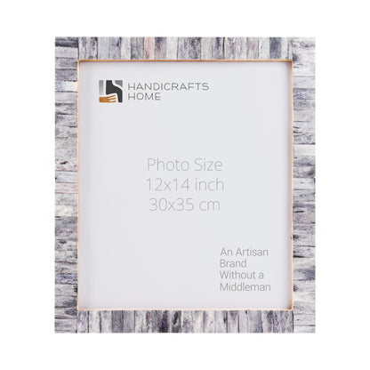 Poster Picture Frame Classic Pattern Bone Inlay Collection in 6 Sizes, Grey
