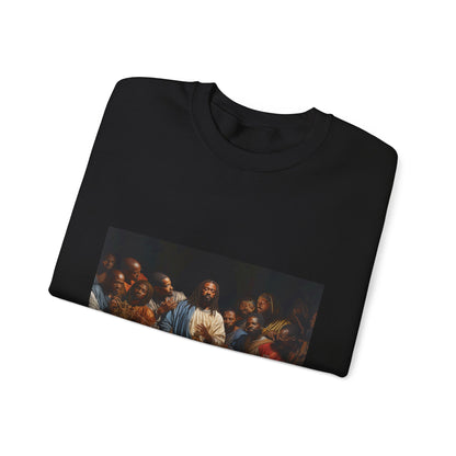 Black Jesus Last Supper Crewneck Sweatshirt African American Art