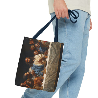 Black Jesus Last Supper Artistic Tote Bag African American Art