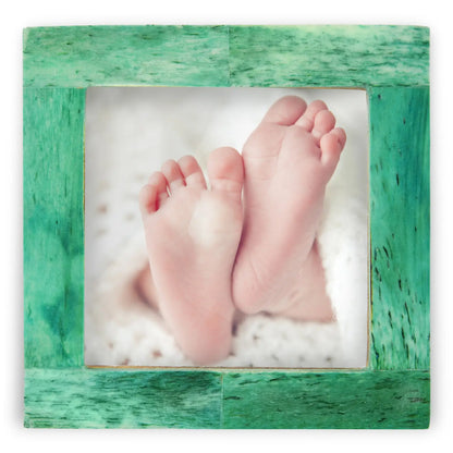 Baby Picture Frames Classic Bone Inlay in Green, Set of 3