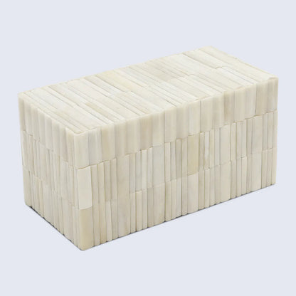 Stem Pattern Decorative Storage Box, Bone Inlay in 7 Sizes, Ivory
