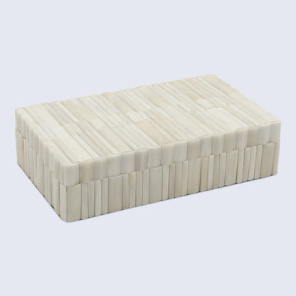Stem Pattern Decorative Storage Box, Bone Inlay in 7 Sizes, Ivory