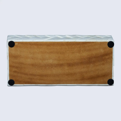 Braid Pattern Decorative Storage Box, Bone Inlay in 7 Sizes, Ivory