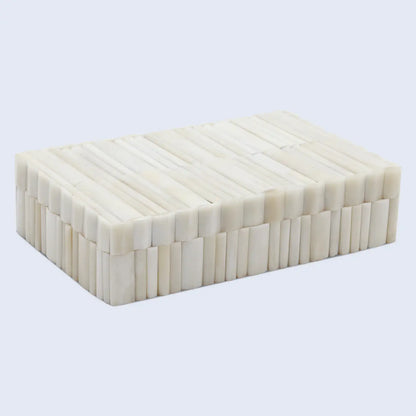 Stem Pattern Decorative Storage Box, Bone Inlay in 7 Sizes, Ivory