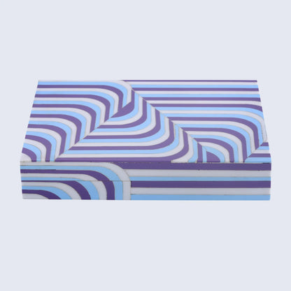 Decorative Storage Box Carnaby Hip Resin Inlay 8 x 6 x 1.5 inch