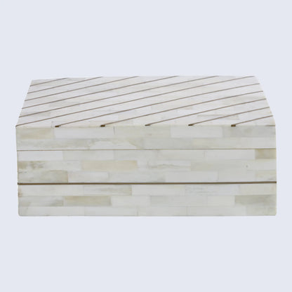 Aegean Pearl Bone Inlay & Brass Decorative Storage Box in 2 Sizes