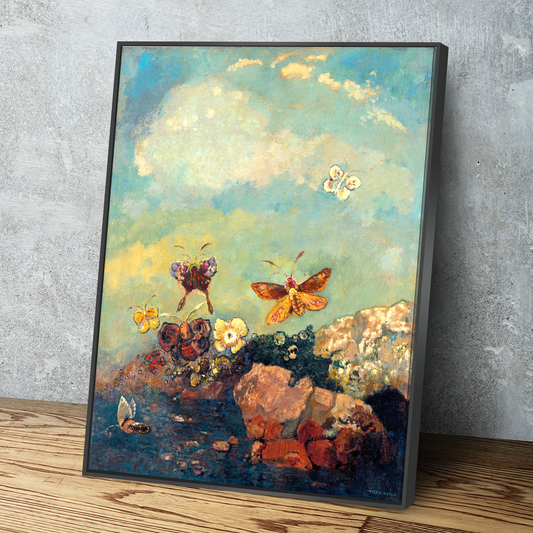 Butterflies by Odilon Redon Art Print Portrait Vintage Poster Canvas Wall Art Décor Gift