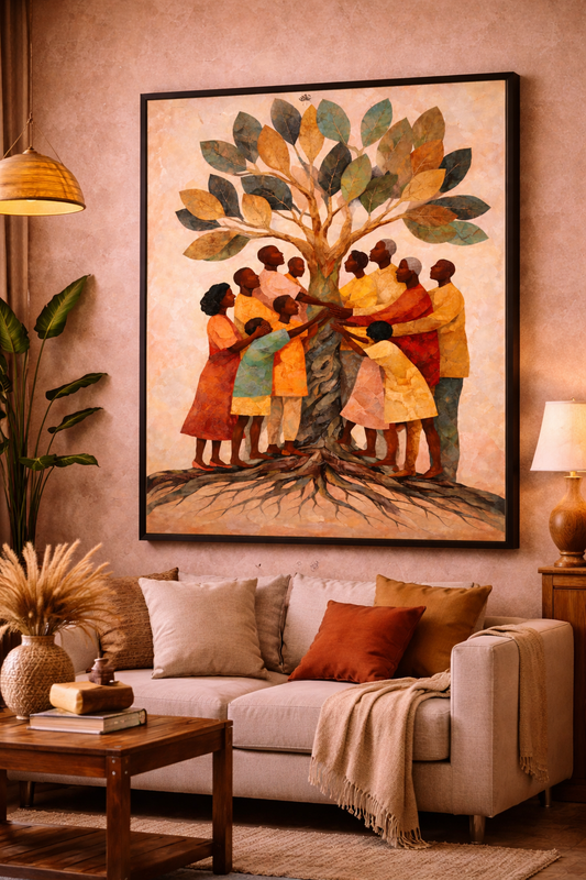 Roots of Unity — Black Family Tree Wall Art African American Art