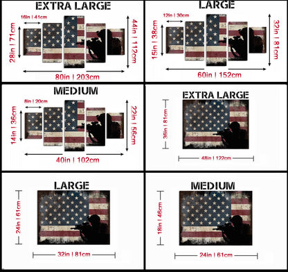 Army Flag | Military Flags | American Flag Wall Art | Military Art