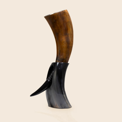 Drinking Horn with Stand - Holds Upto 16 oz, Auger