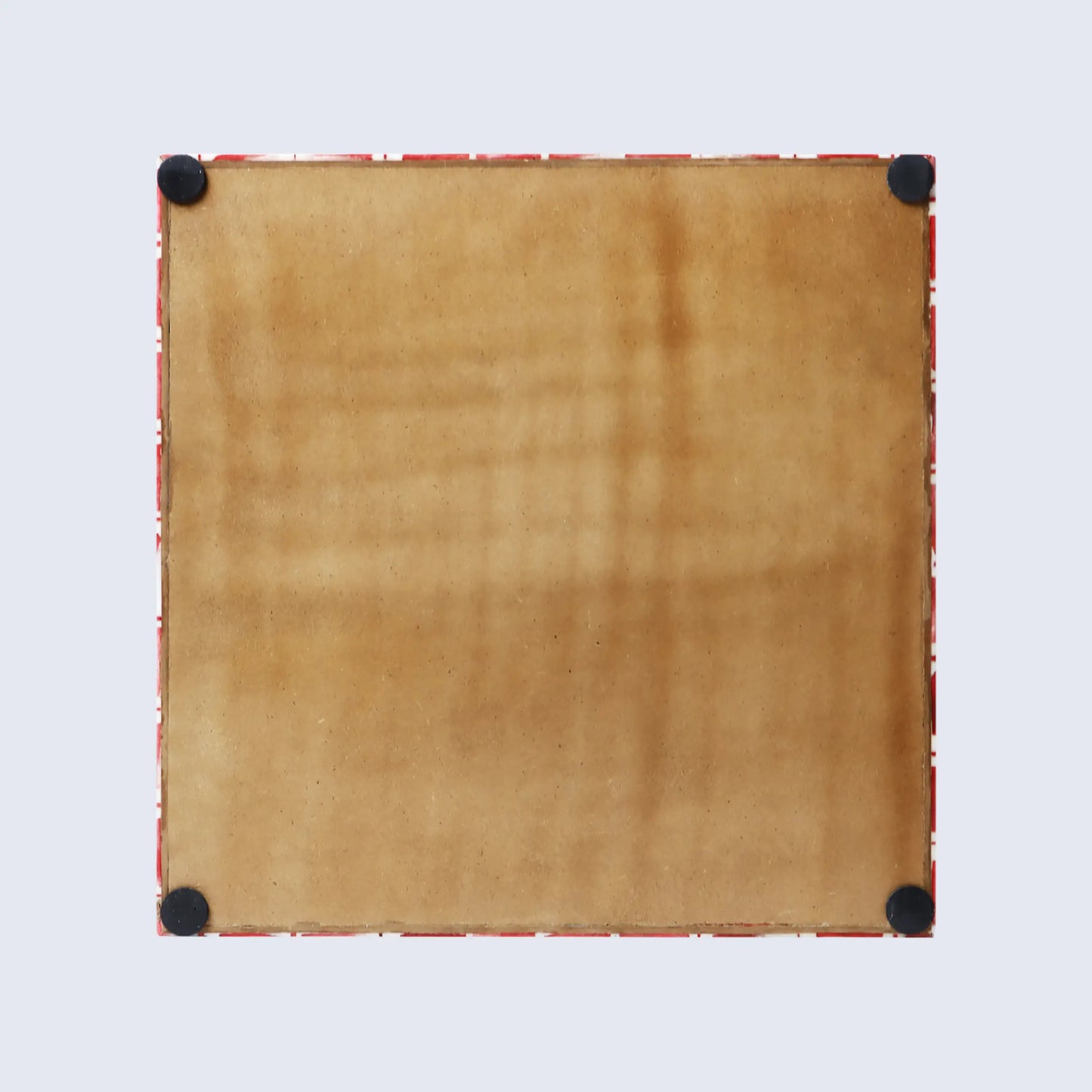 Decorative Tray Moroccan Pattern Bone & Resin Inlay Collection in 3 Sizes, Red & White