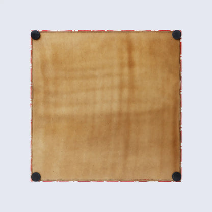 Decorative Tray Moroccan Pattern Bone & Resin Inlay Collection in 3 Sizes, Red & White