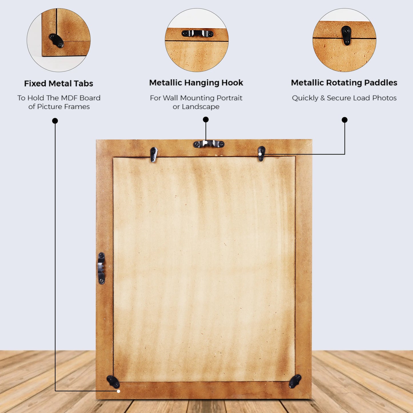 Poster Picture Frame Classic Pattern Bone Inlay Collection in 5 Sizes, Blue