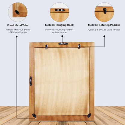 Poster Picture Frame Classic Pattern Bone Inlay Collection in 5 Sizes, Blue