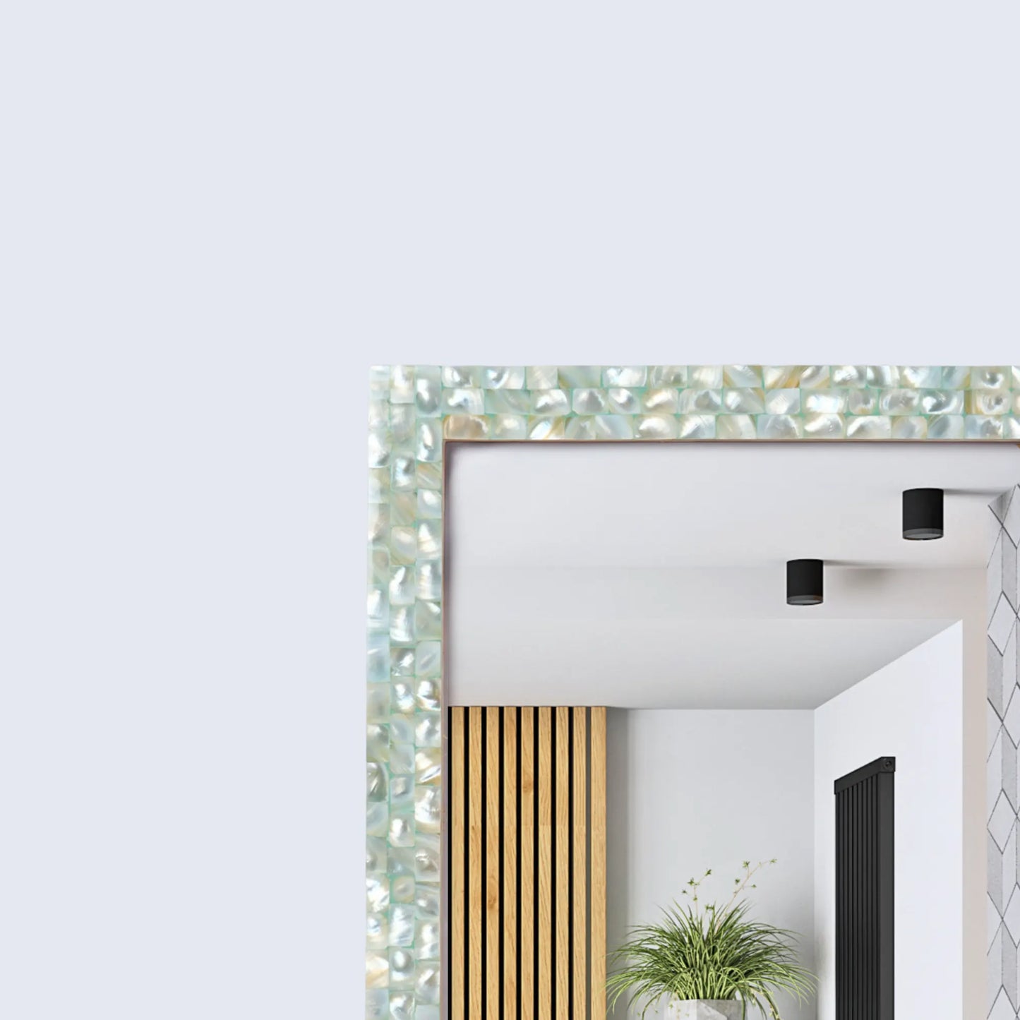 Make to Order Mother Of Pearl Green Mirror in 7 Sizes