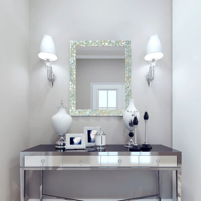 Make to Order Mother Of Pearl Green Mirror - 18x23 Inches