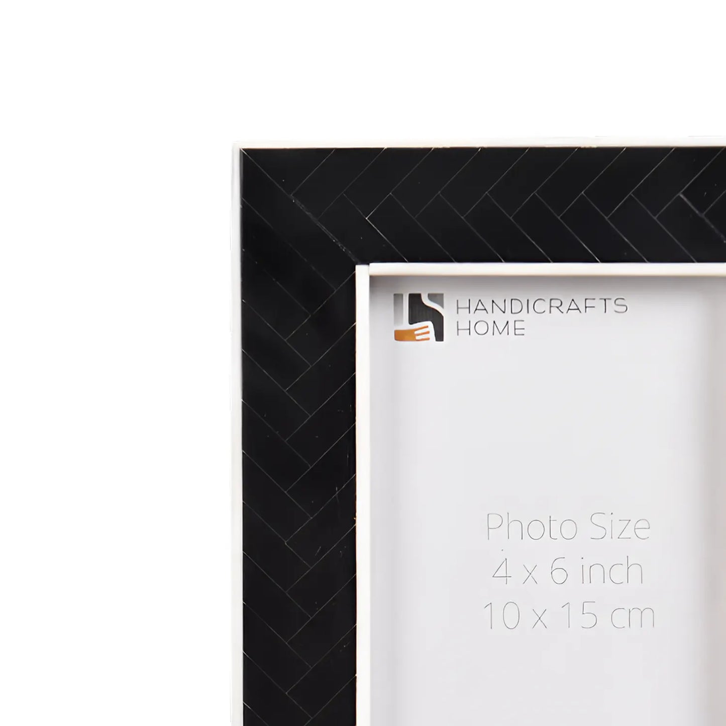 Black & White Resin Inlay Chevron Picture Frame - 4x6 & 5x7