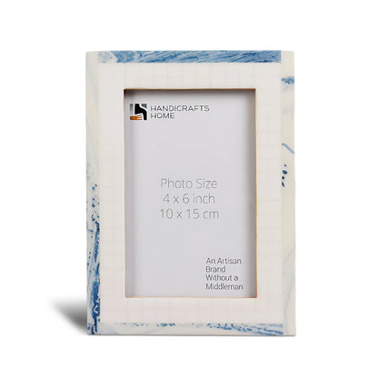 Resin Inlay Cosmo Blue White & Blue Picture Frame