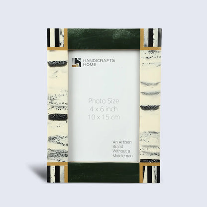 Sea Green Abstract Ink Resin Inlay Picture Frame in 4x6 & 5x7