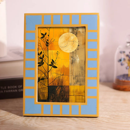 Turquoise Square Resin Inlay Picture Frame 4x6 & 5x7