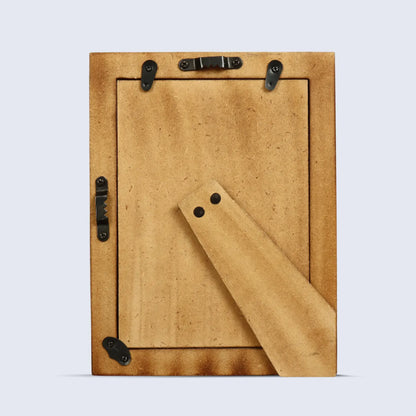 Horn Inlay Shagrin Picture Photo Frames Brown, 4x6 5x7