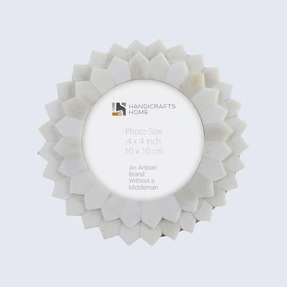 Round Baby Picture Frames Palace Radiance Pattern Bone Inlay Collection