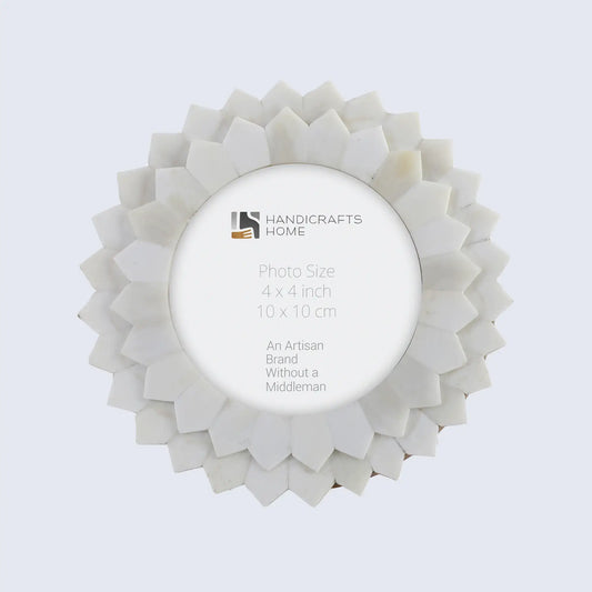 Round Baby Picture Frames Palace Radiance Pattern Bone Inlay Collection