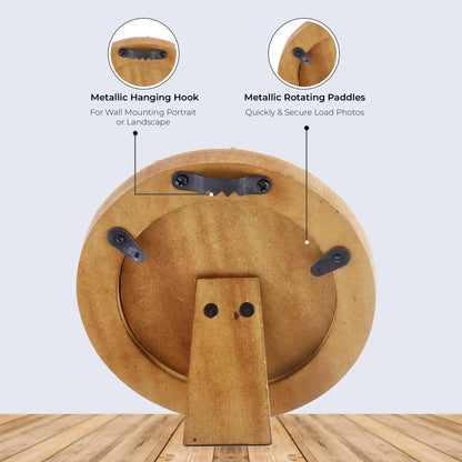 Round Baby Picture Frames Palace Radiance Pattern Bone Inlay Collection