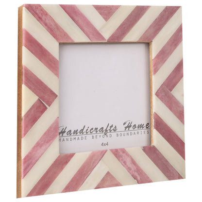 Picture Frames Chevron Pattern Bone Inlay in 2 Sizes- Purple