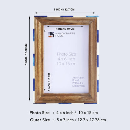 Picture Frames Fairground Carousel Pattern Bone Inlay Collection in 2 Sizes