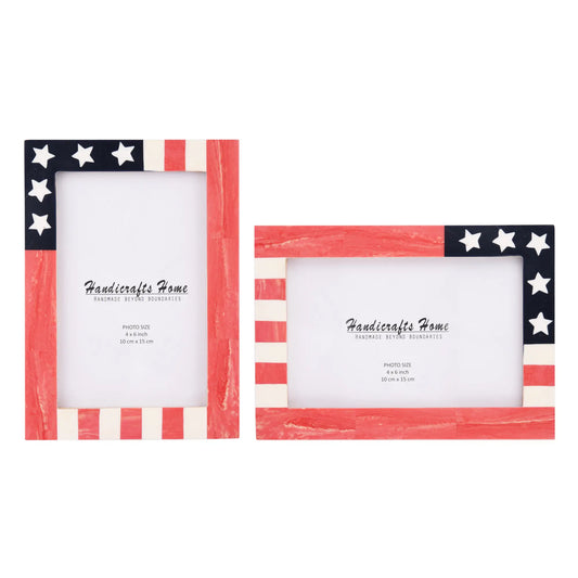 Picture Frames Manhatton Patriot Resin Inlay 3 Sizes, Pack of 2
