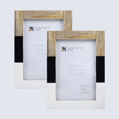 Picture Frames Mondrian Maple Pattern Resin Inlay Collection in 3 Sizes