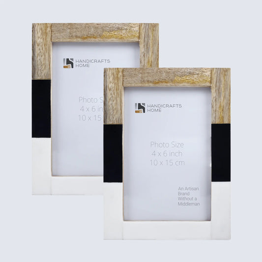 Picture Frames Mondrian Maple Pattern Resin Inlay Collection in 3 Sizes