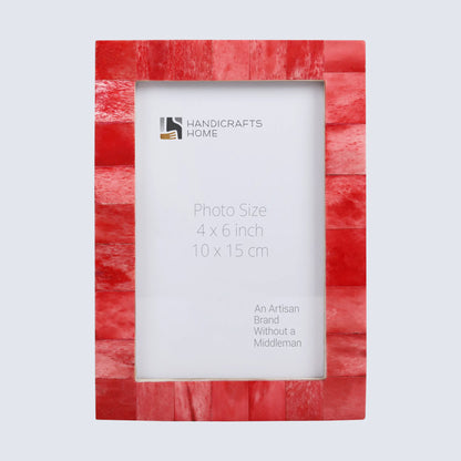 Picture Frames Classic Pattern Bone Inlay Collection in 27 Sizes, Red