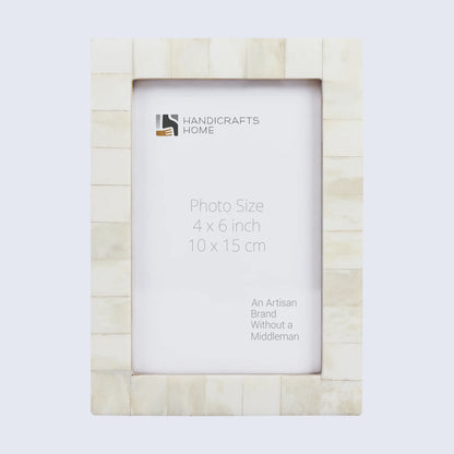 Picture Frames Classic Pattern Bone Inlay Collection in 27 Sizes, White