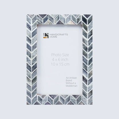 Picture Frames Artic Smoke Pattern Bone & Resin Inlay Collection in 3 Sizes