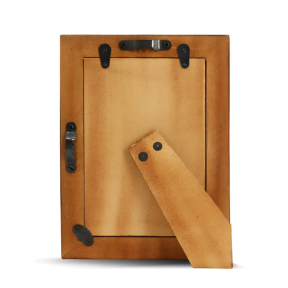 Camelot Maiden Brass & Resin Inlay 4x6 White & Silver Picture Frame