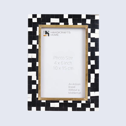 Picture Frames Halo Mosaic Pattern Resin Inlay Collection, 4x6