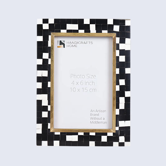 Picture Frames Halo Mosaic Pattern Resin Inlay Collection, 4x6