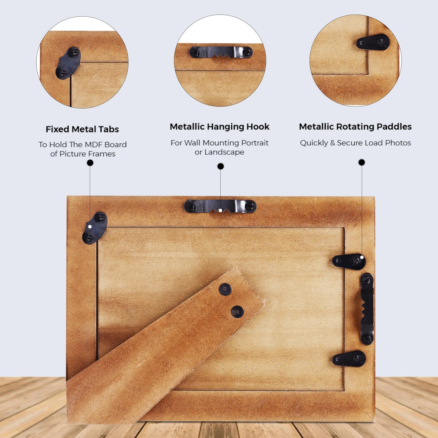 Poster Picture Frame Classic Pattern Bone Inlay Collection in 5 Sizes, Blue