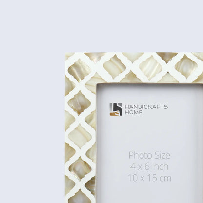 Picture Frames Moor Earth Mother of Pearl & Resin Collection in 3 Sizes