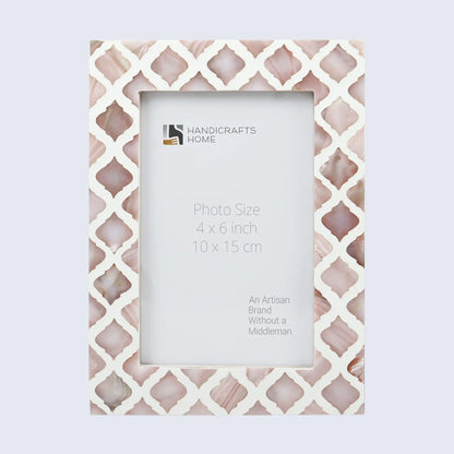 Picture Frames Moor Fire Pattern Mother of Pearl & Resin Collection in 3 Sizes
