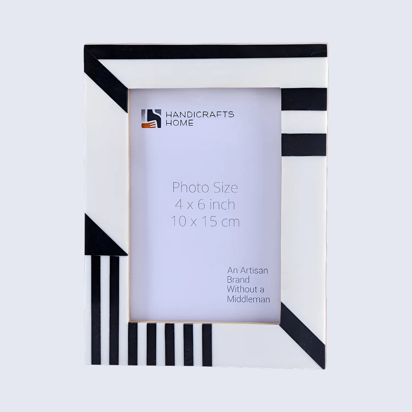 Picture Frames Silhouette Shaped Pattern Bone Inlay Collection in 2 Sizes