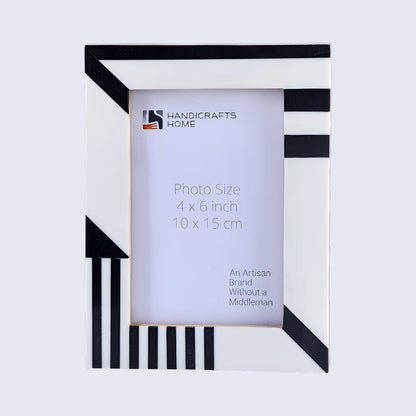 Picture Frames Silhouette Shaped Pattern Bone Inlay Collection in 2 Sizes