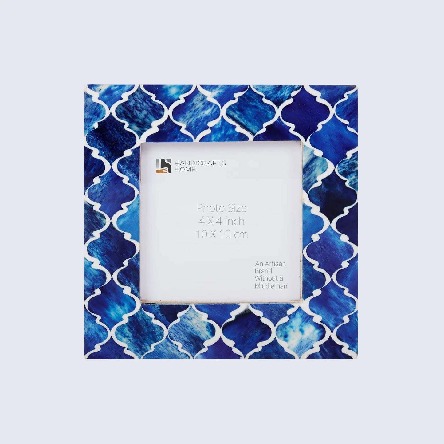 Picture Frames Moroccan Pattern Bone & Resin Inlay Collection in 27 Sizes, Blue