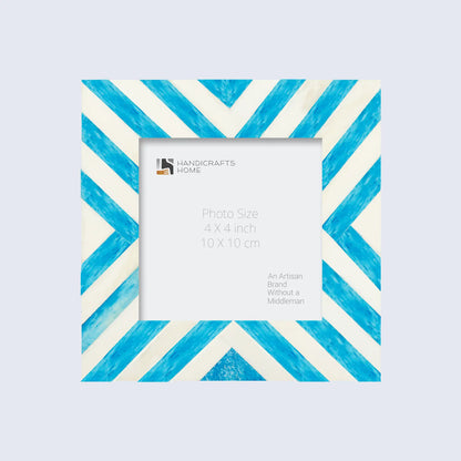 Baby Picture Frames Chevron Pattern Bone Inlay Collection in 6 Colors