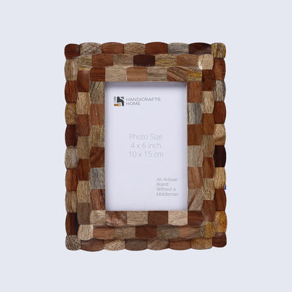 Picture Frames Artisan Hive Scalloped Pattern Wooden Collection in 3 Sizes